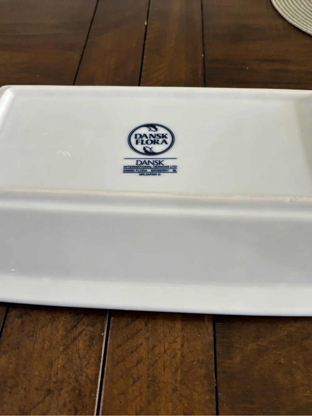 Vintage Dansk flora porcelain rectangle casserole dish